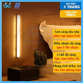 Đèn Ngủ Cảm Ứng Gắn Tường SeaSy SS61, Tự Động Tắt Khi Ngủ, Bật Sáng Khi Thức Dậy, Cảm Biến Chuyển Động, Điều Chỉnh Độ Sáng Theo Nhu Cầu, Gắn Mọi Nơi Trong Nhà, Dùng Làm Đèn Ngủ, Đèn Làm Việc, Đèn Học – Hàng Chính Hãng