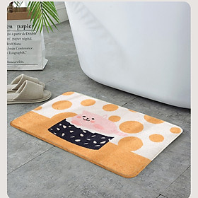 Thảm Lau Chân Cotton Len Cừu Hoạt Hình