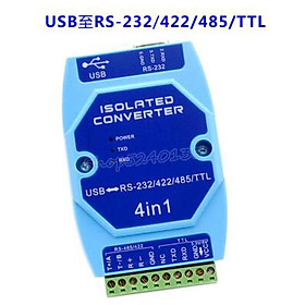 Bộ cách ly quang điện chống sét công nghiệp 4 trong 1 Giao diện USB sang RS485/RS422/RS232 TTL Bộ chuyển đổi USB sang nối tiếp
