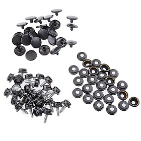 75x Snap Button 12mm Screw Studs Fastener Socket for Canvas Tent Cover Boat