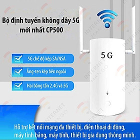 Mua Bộ phát wifi 5G CP500 Lte Cat12 Tốc Độ 1200Mbps Hỗ Trợ 128 User Sử Dụng Đa Nhà Mạng  Cắm Điện 24/24 Kiểu Dáng Đẹp Mắt Trang Trí Căn Phòng GiaO Hàng Nhanh