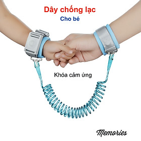 Dây đeo tay dắt trẻ đi dạo chống lạc có khoá cảm ứng 2.5m