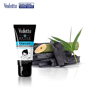 Gel lột mũi Vedette Pore care Detox Solutions Charcoal Nose Pack