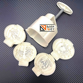 Mua Khuôn Trung Thu 3D SIÊU SẮC NÉT - Hình LÒNG ĐÈN - 4 MẶT khuôn 150g - MẪU MỚI. Dụng cụ làm bánh TRUNG THU Khuôn nhấn có lò xo TIỆN LỢI. Dụng cụ làm bánh NƯỚNG  chuyên tạo định hình bánh CHUYÊN NGHIỆP