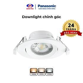 Đèn LED âm trần Downlight Đơn sắc Chỉnh góc Panasonic Công suất (5W,7W) lỗ khoét phi 80mm, ánh sáng Trắng 6500K, ánh sáng Trung tính 4000K