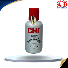 [+Tặng mũ trùm] CHI Silk Infusion Silk Rescontructing Complex - Tinh dầu dưỡng bóng tóc Mỹ 59ml