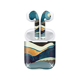 Mua Miếng dán skin chống bẩn cho tai nghe AirPods in hình giả sơn mài - GSM002 (bản không dây 1 và 2)