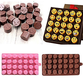 Mua Khay làm bánh 28 ô & socola & đá hình Emoji Ymah