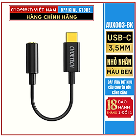 Mua Cáp chuyển đổi USB-C sang 3.5mm Female audio Choetech AUX003–BK (Hàng chính hãng)