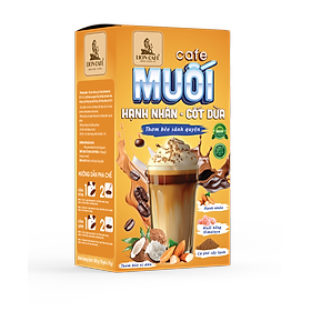 Cà Phê Muối Hạnh Nhân Cốt Dừa - LION CAFE Hộp 180g (10 gói x 18g) - Thơm Béo Sánh Quyện