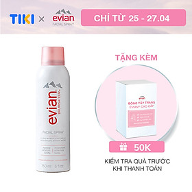 Xịt khoáng cấp ẩm và làm dịu da Evian Brumisateur 150ml