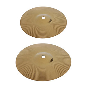 2pcs Brass  Crash Cymbal Hi Hat Cymbals for Drum Set 8inch 10inch