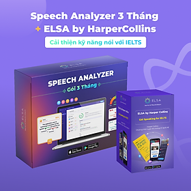 Hình ảnh Combo Speech Analyzer 3 tháng & Khóa luyện thi chứng chỉ quốc tế ELSA by HarperCollins-Cải thiện kỹ năng nói với IELTS