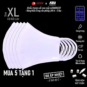 Khẩu trang vải Azumikichi màu đen, khẩu trang thời trang cao cấp sang trọng