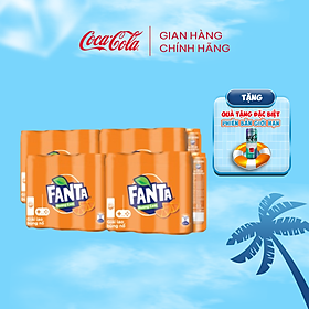 lỐC 24 Lon Nước Giải Khát Có Gas Fanta Hương Cam 320ml/Lon Coca-Cola Official Store