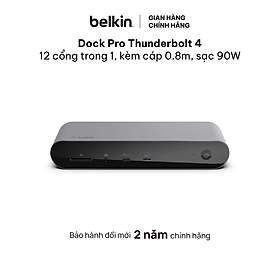 Mua Dock Pro Thunderbolt 4  12 cổng trong 1 kèm cáp Thunderbolt 4 dài 0.8m  sạc 90W PD - Hàng chính hãng - Bảo hành 2 năm