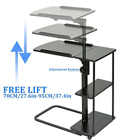 Mua Bàn làm việc đầu giường có thể điều chỉnh độ cao và góc nghiêng  dễ dàng di chuyển với bánh xe Bedside laptop desk