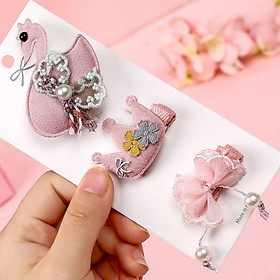 Set kẹp tóc bé gái phong cách Hàn Quốc dễ thương nhiều họa tiết