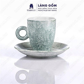 Mua Cốc uống nước  Ly sứ vân đá nhiều màu dáng cốc Latte dung tích 330ml - Gốm sứ Bát Tràng cao cấp - Làng Gốm