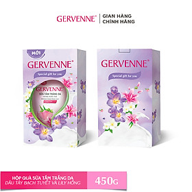 Hộp quà Sữa tắm trắng da hương nước hoa Gervenne 450g/chai