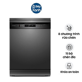 Máy Rửa Chén Độc Lập Malloca WQP12-7635BS - 15 Bộ Chén Đĩa - Hàng Chính Hãng