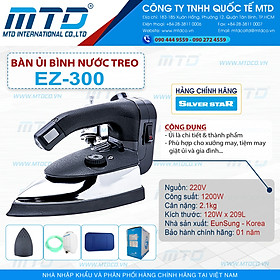 Bàn ủi hơi nước công nghiệp SilverStar EZ-300 (Đen)- Hàng nhập khẩu