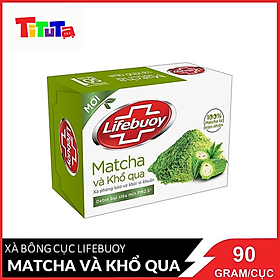 Xà bông cục Lifebuoy Bảo vệ khỏi vi khuẩn Matcha và Khổ qua (Xanh lá) 90g