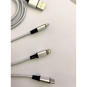 Mua CÁP SẠC ĐA NĂNG 3 TRONG MỘT CHO IPHONE  ANDROI  TYPE C  CHỐNG GẪY GẬP  DÀI 1.2m HỖ TRỢ SẠC NHANH