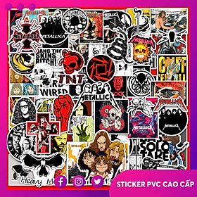 Set 50 Hình Sticker Chống Nước | Chủ Đề Metallica