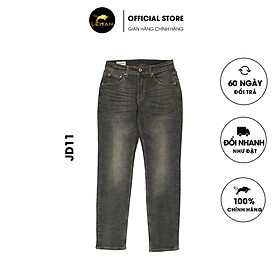 Quần Jean nam Leman xanh wash bụi JD11 - Slim Form