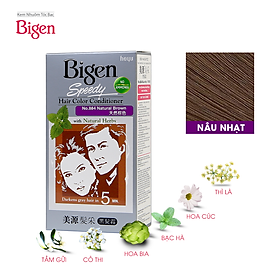 Thuốc nhuộm tóc phủ bạc dạng kem Bigen Speedy Hair Color Conditioner 80ml
