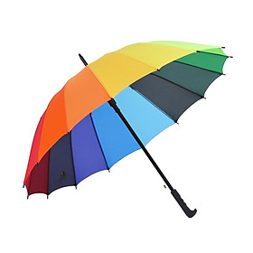 Mua Dù Che Nắng Mưa 7 Màu Cầu Vòng Rộng 95cm