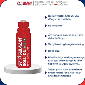 Chai lăn làm nóng cơ (Roll-On Warm) Starbalm - Hà Lan 75ml