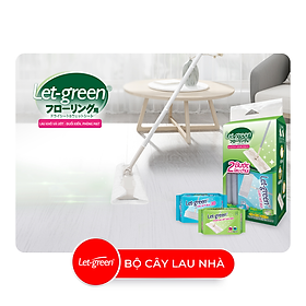 Mua Bộ Cây Lau Nhà Đa Năng LET-GREEN (Cây Lau + Khăn Lau Sàn + Vải Hít Bụi + 2 Bao Giấy Vệ Sinh) - Kháng Khuẩn Đuổi Kiến Phòng Mạt