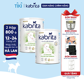 Combo 2 lon Sữa dê Kabrita số 2 cho trẻ từ 12- 24 tháng - Lon 800g