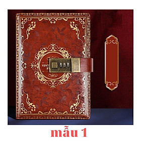 SỔ TAY, NHẬT KÝ BÌA DA CAO CẤP PHONG CÁCH CỔ ĐIỂN VINTAGE CÓ KHÓA MẬT KHẨU