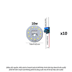 10 Vỉ mạch đèn Led  9w 10w mắt chip Led 2835 siêu sáng kèm nguồn IC driver AC220V Posson MLB-10x