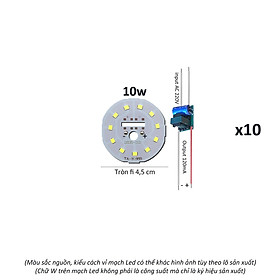 Mua 10 Vỉ mạch đèn Led  9w 10w mắt chip Led 2835 siêu sáng kèm nguồn IC driver AC220V Posson MLB-10x
