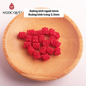 Combo 10 cái nút thắt vải chặn hoa văn nhỏ - Ngọc Quý Gemstones