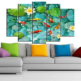Tranh Hoa Sen Cá Chép |Cửu Ngư Quần Hội |Mẫu 9