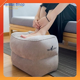 Mua Hot  Gối hơi gác chân 2 tầng tại nhà hoặc du lịch trên máy bay  ô tô (xám) Sky Life