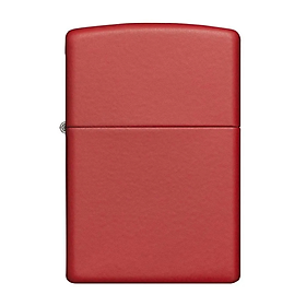 Bật lửa Zippo 233 Classic Matte Red - Dòng Sơn Tĩnh Điện Đỏ Nhám Chính Hãng Mỹ, Chống Trầy Xước, Chống Gió Cao Cấp