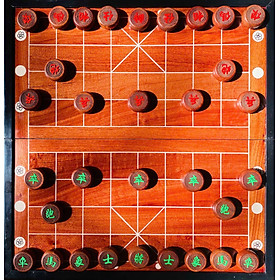 Combo bộ bàn cờ tướng gỗ hương kt 50 50 3cm+quân hộp đựng gỗ hương kt 4.0