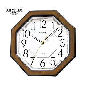 Đồng hồ tgreo tường Nhật Bản Rhythm CMG944NR06 Kt 29.0 x 29.0 x 4.0cm, 725g Vỏ gỗ. Dùng Pin.