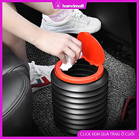 Mua Giỏ/thùng nhựa gấp gọn đa năng có nắp và quai xách dung tích 4L  có thể để trên xe hơi siêu tiện lợi