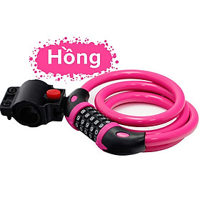 Mua Khóa Mật Khẩu Dây Thép Đậm 1.72CM Chống Trộm Mã Năm Chữ Số  Khóa Bọc PVC Phụ Kiện Đường Trường MTB - Khóa cho xe đạp thể thao dài 40cm - Khóa xe đạp mật khẩu 4 số - Hàng chính hãng dododios