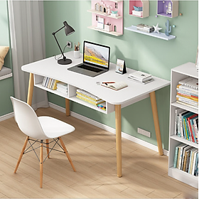 Mua Bàn làm việc chống gù lưng kết hợp ngăn kéo tiện lợi góc bàn bo tròn - GP185 trắng