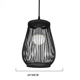 Bamboo Rattan Lantern Pendant Light Ceiling Lamp Decorative Cafe Lampshades