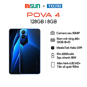 Mua Điện thoại Gaming Tecno POVA 4 8GB/128GB - Hàng Chính Hãng - MediaTek G99 | 6000mAh - 6.6 inch- Bảo hành 13 Tháng