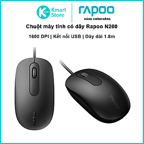 Mua Chuột máy tính có dây Rapoo N200 | Kết nối USB - Hàng Chính Hãng